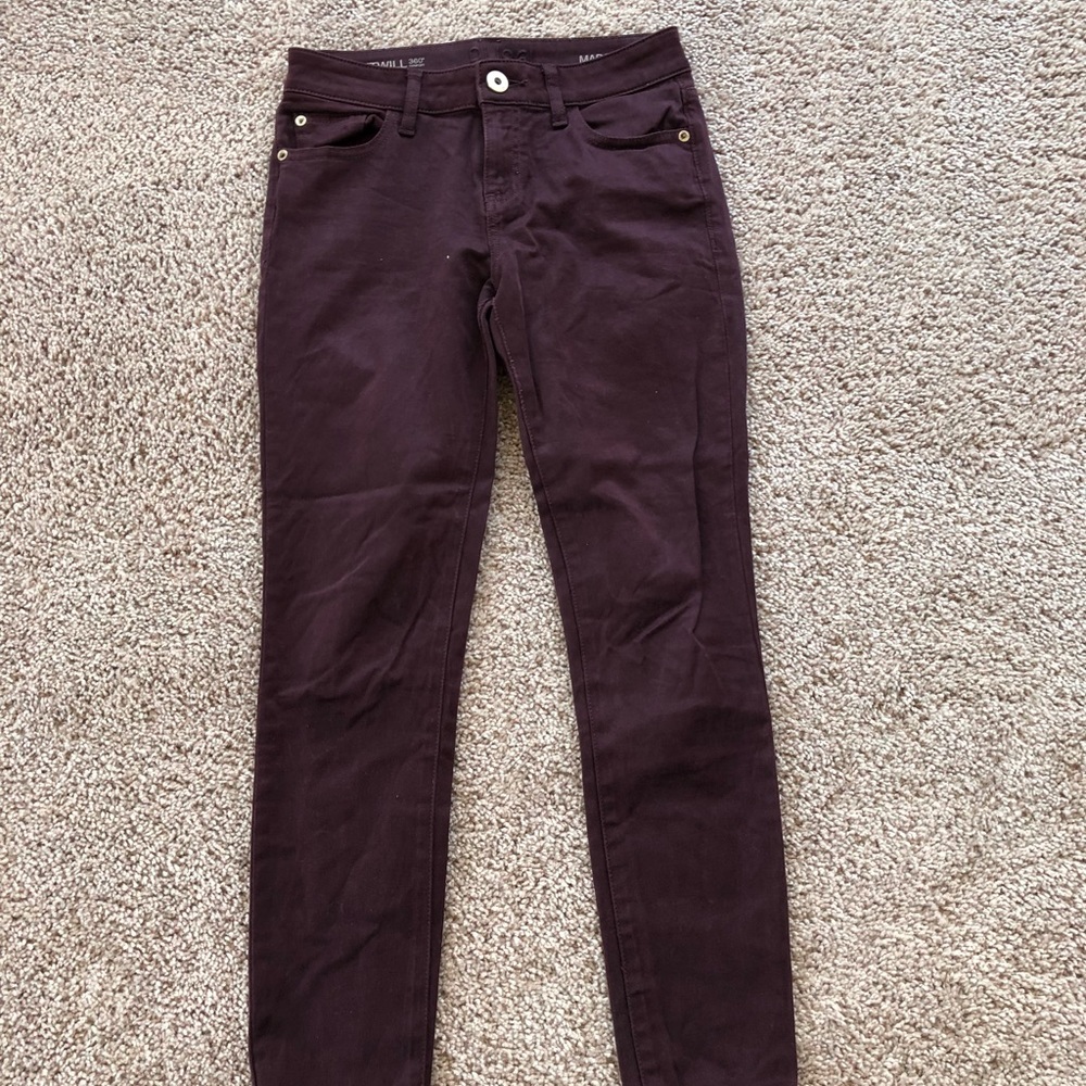DL 1961 Margaux burgundy denim jeans